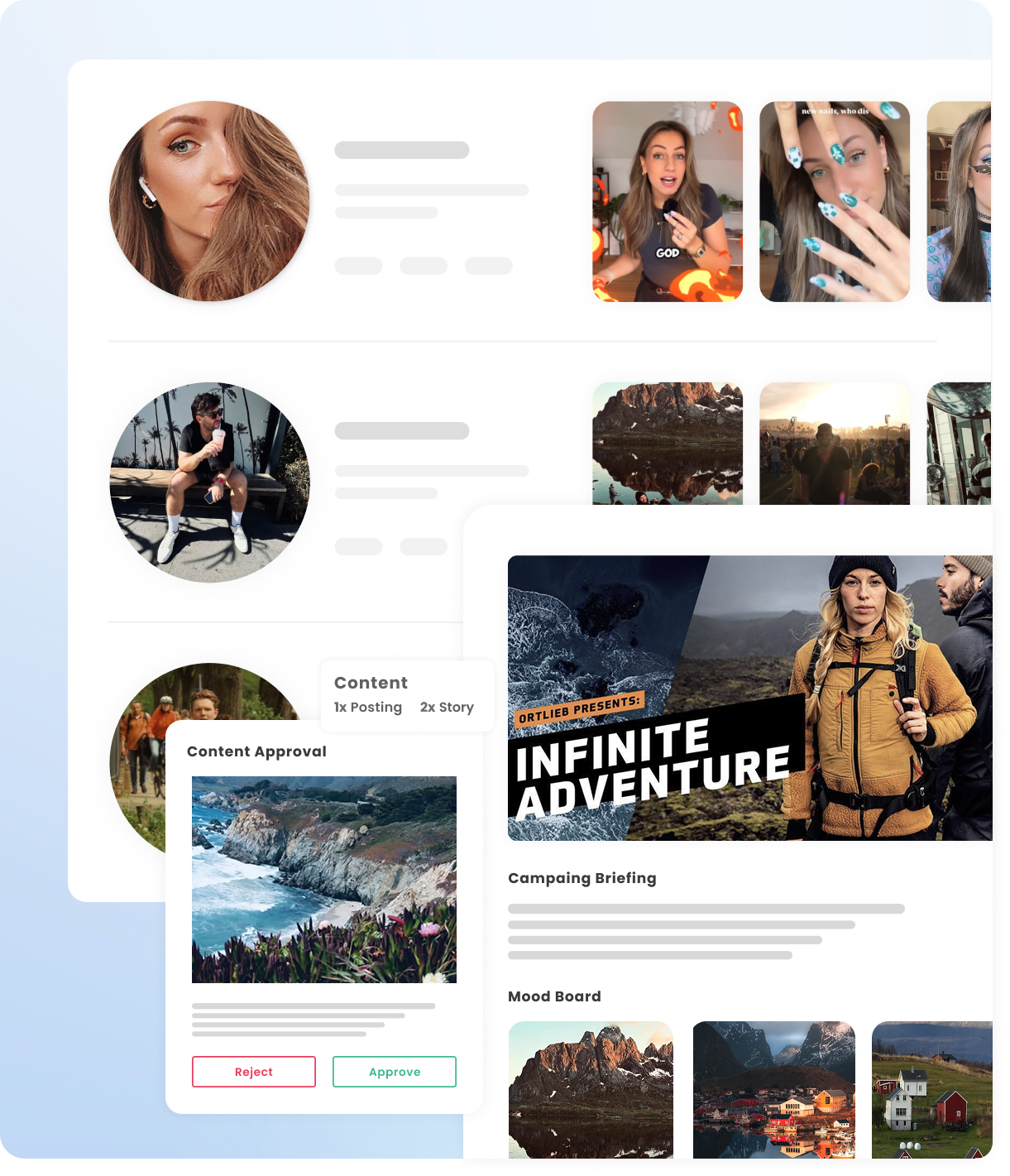 squarelovin product overview - creator management, content approval, and campaign briefing