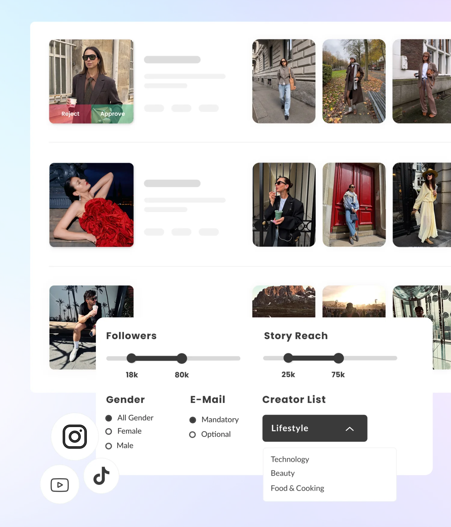 White-label Creator CRM with filters and insights